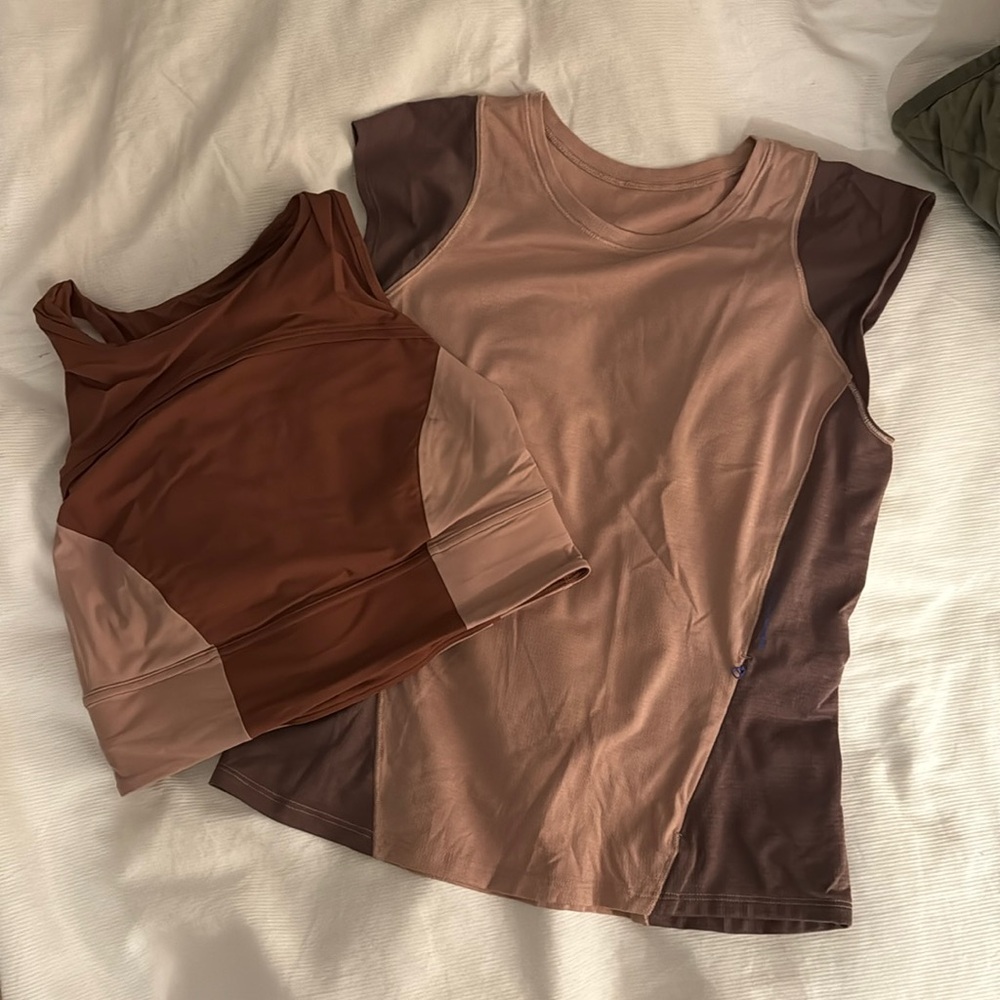 Matching lululemon sports bra & tshirt